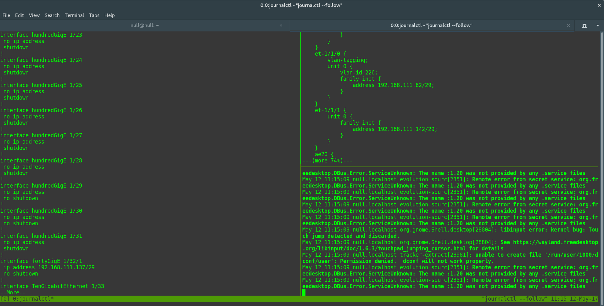 bash configure manpager